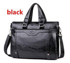 Men Business Shoulder Leather Messenger Briefcase