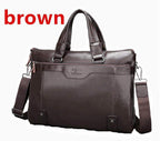 Men Business Shoulder Leather Messenger Briefcase