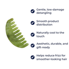 Anti-Static Detangling – Smooth Jade Surface – Curly Thick Hair & Frizz Control