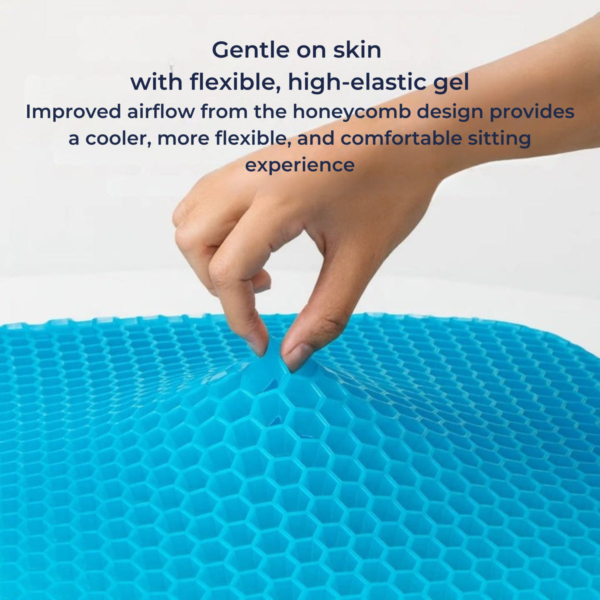 Pressure Relief & Cooling Honeycomb Gel – Posture Support – Office Car Chair Comfort for Long Sitting