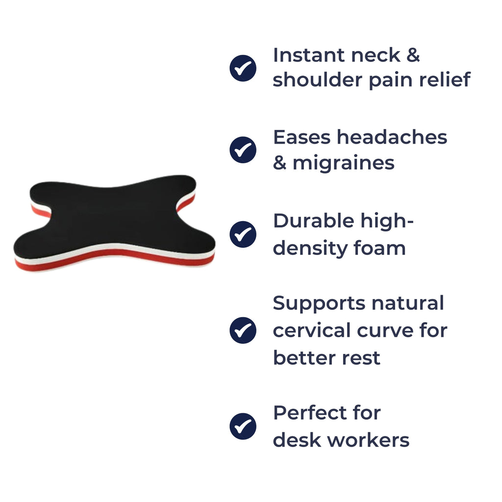 Instant Neck & Shoulder Relief – Compact Lightweight Anti-Slip Design – Desk Workers Travellers