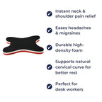 Instant Neck & Shoulder Relief – Compact Lightweight Anti-Slip Design – Desk Workers Travellers