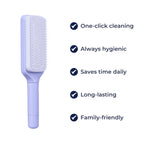 Cleaning Hairbrush – Gentle Detangle – Retractable Bristle Design – For All Hair Types & Busy Mornings