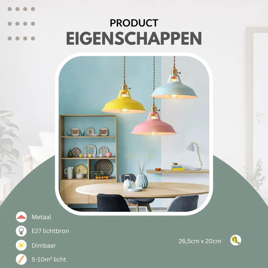 Colored Retro Pendant Lamp