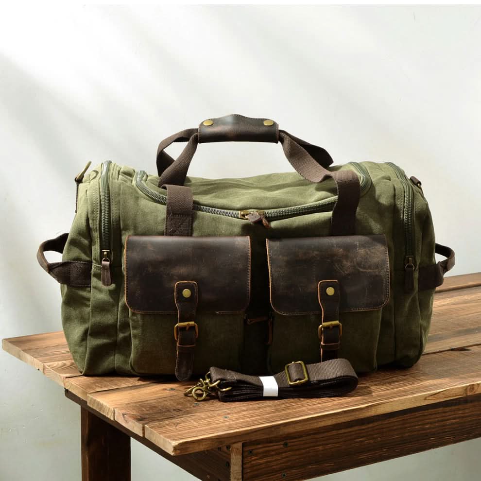 Vanguard Waxed Canvas & Leather Travel Duffle – 36.5L