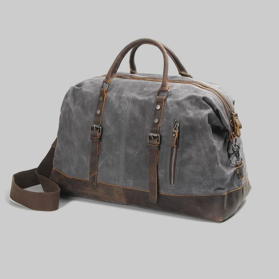 Valour Canvas & Leather Travel Duffle Bag – 35L