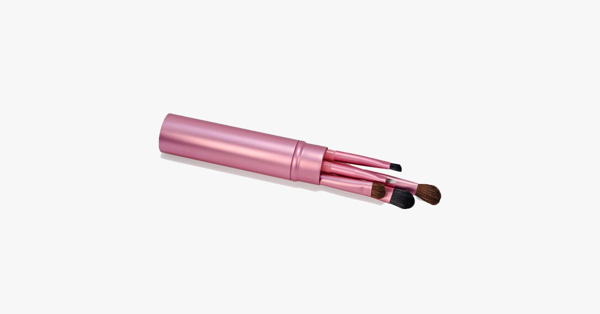 5-piece professional eyeshadow brush set, perfect for blending eyeshadow - soft bristles provide you with professional results!