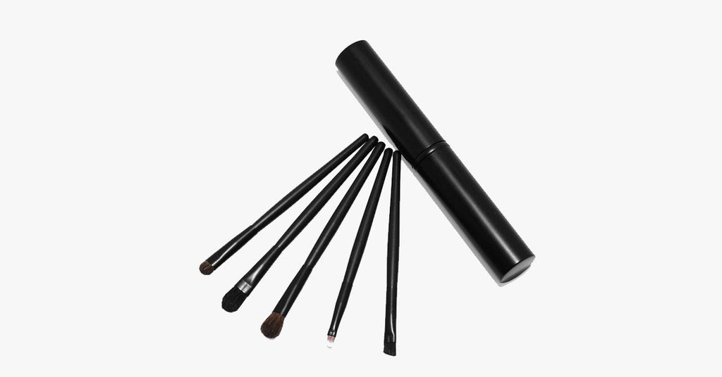5-piece professional eyeshadow brush set, perfect for blending eyeshadow - soft bristles provide you with professional results!