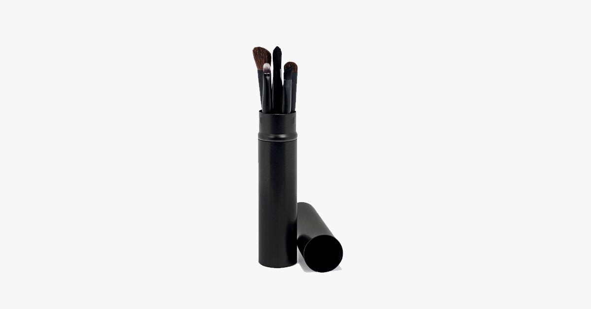 5-piece professional eyeshadow brush set, perfect for blending eyeshadow - soft bristles provide you with professional results!
