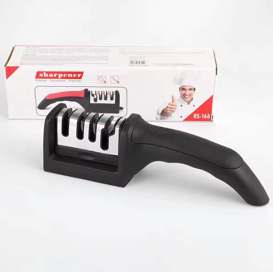 Professional Knife Sharpener 4 Stage Stone Tungsten Diamond Ceramic Tool
