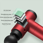 PulsePro Mini – Compact Fascia Gun with 6 Speed Levels & 4 Massage Heads