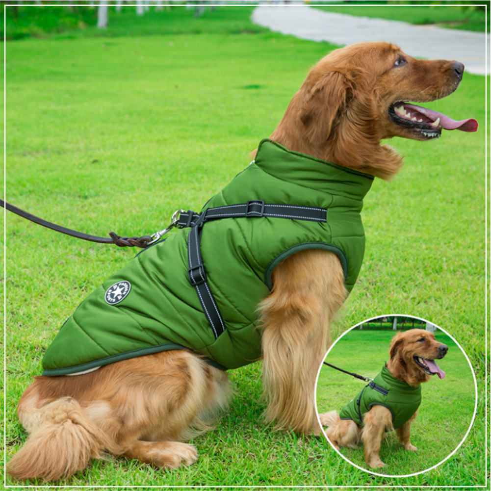 WoofGuard - Waterproof Winter Jacket with Integrated Harness