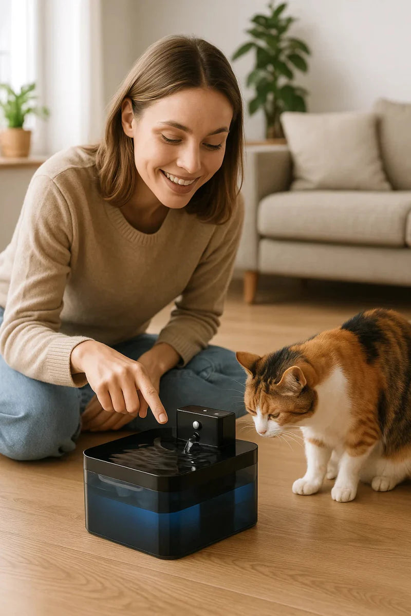 PUREFLOW Fountain – Smart Cat Water Fountain with Motion Sensor & Filtration