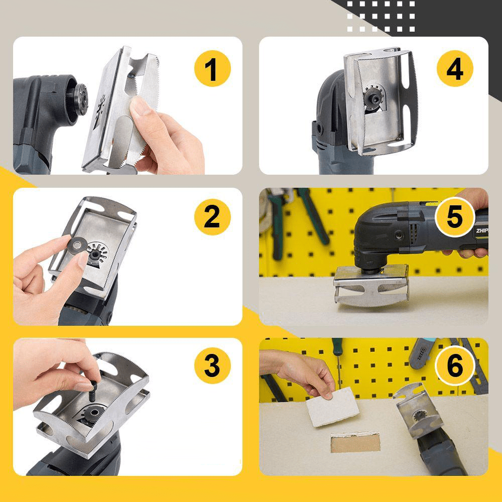 QuickSlot Pro Cutter – Precision Square & Rectangle Cutter for Multi-Tools