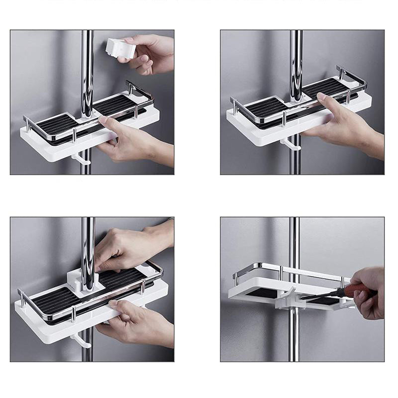 Bathroom Rod Shower Shelf Holder