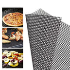 Teflon Non-stick BBQ Grill Mesh Mat for reusable cleaning