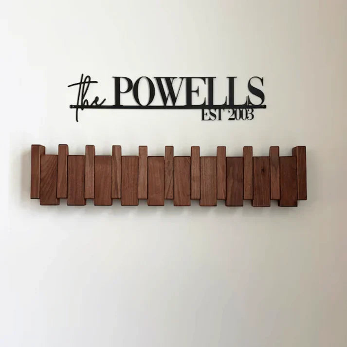 Wooden Piano Style Coat Rack - Melodia