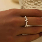 Radiant Adjustable Letter Initial Rings