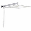 Wall-Mounted Rainfall Shower Head with Adjustable Arm and Hose