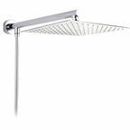Wall-Mounted Rainfall Shower Head with Adjustable Arm and Hose