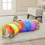 Rainbow Play Tunnel for Cats - PurrfectPlay Tunnel