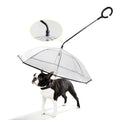 WALKDRY Clear – Wind-Resistant Pet Umbrella with Quick-Clip Leash