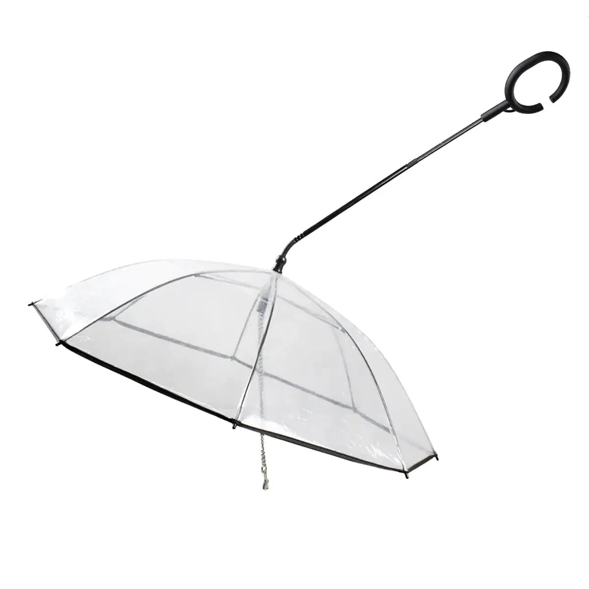 WALKDRY Clear – Wind-Resistant Pet Umbrella with Quick-Clip Leash
