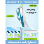 Functional 3-in-1 Window Squeegee with Spray and Wipe Function