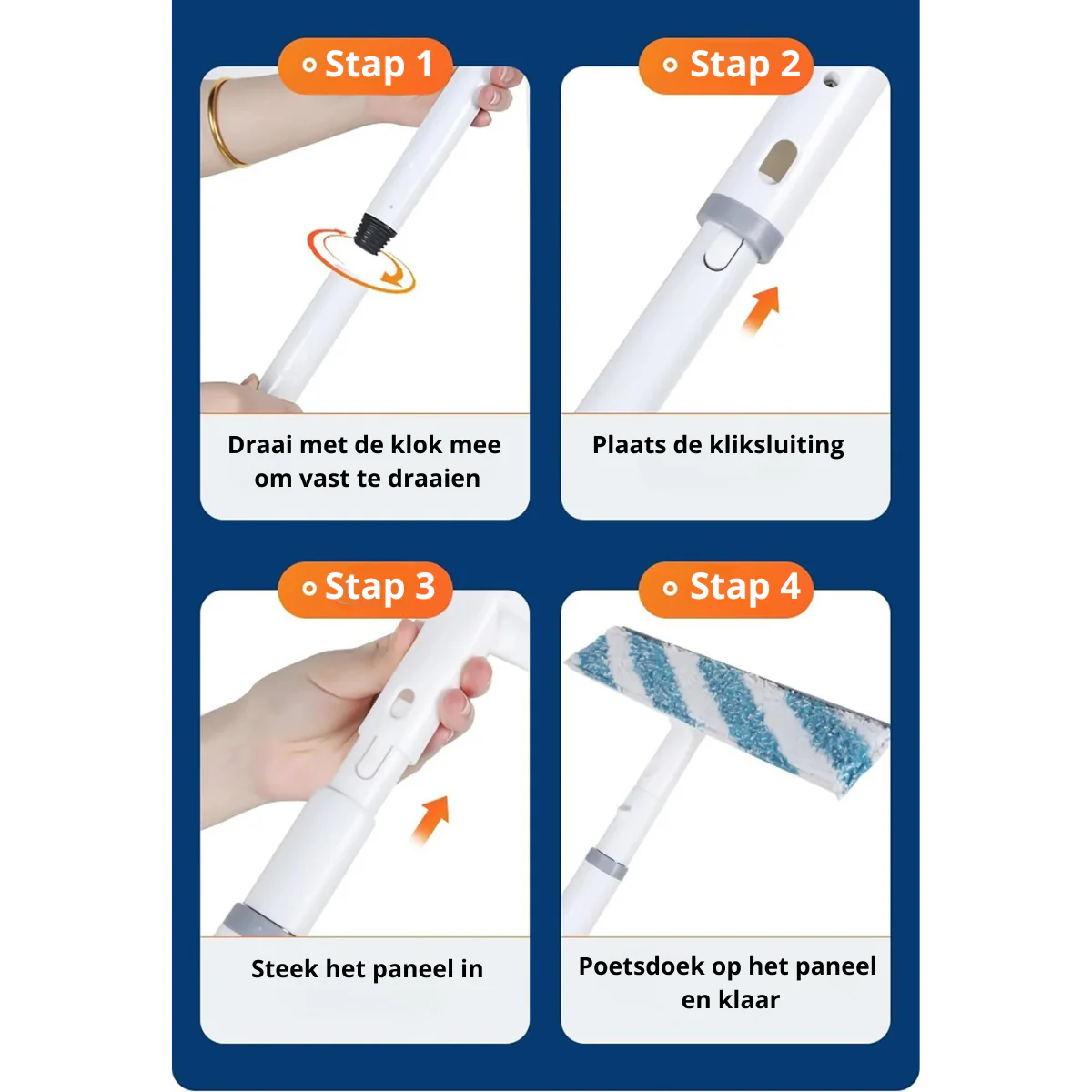 Functional 3-in-1 Window Squeegee with Spray and Wipe Function