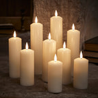 LED Wax Pillar Candles Remote Set