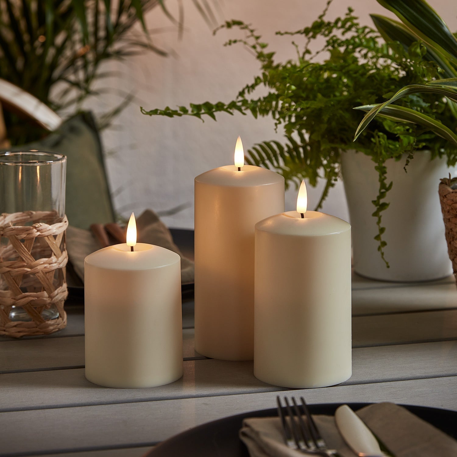 LED Waterproof Outdoor Candle Set