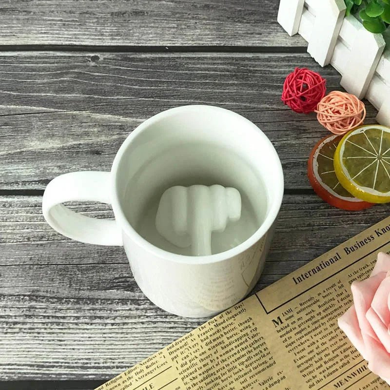 REBELSIP – Funny Ceramic Coffee Mug with Hidden Middle Finger Design
