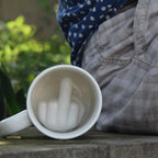 REBELSIP – Funny Ceramic Coffee Mug with Hidden Middle Finger Design
