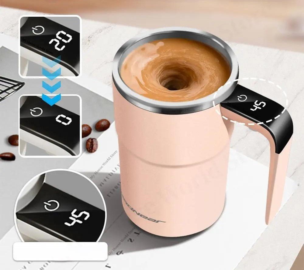 Coffee Mug Self Stirring with Temperature Display