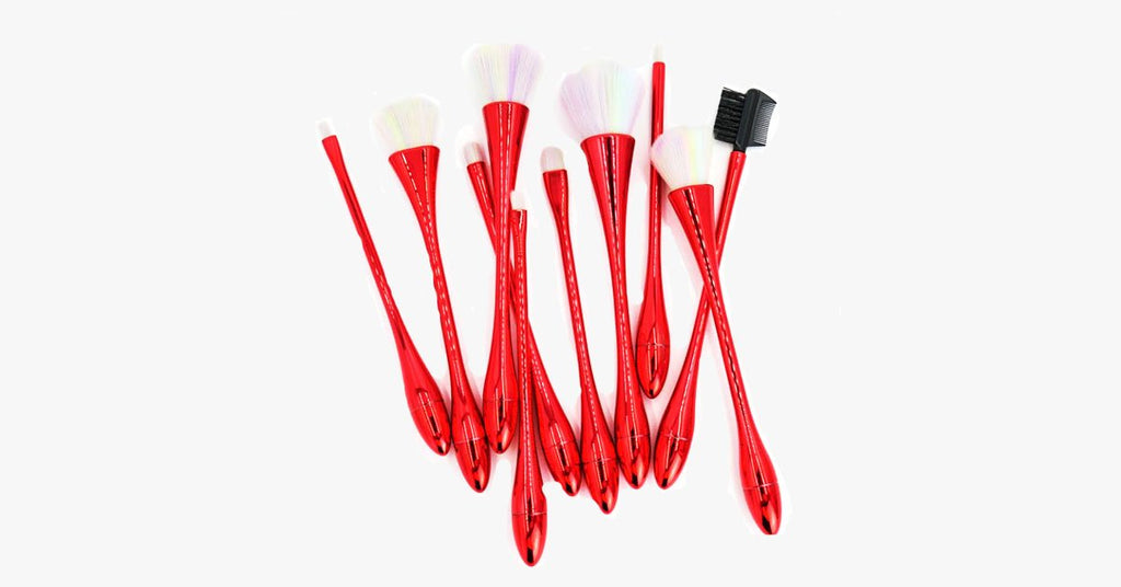 10-piece hourglass brush set
