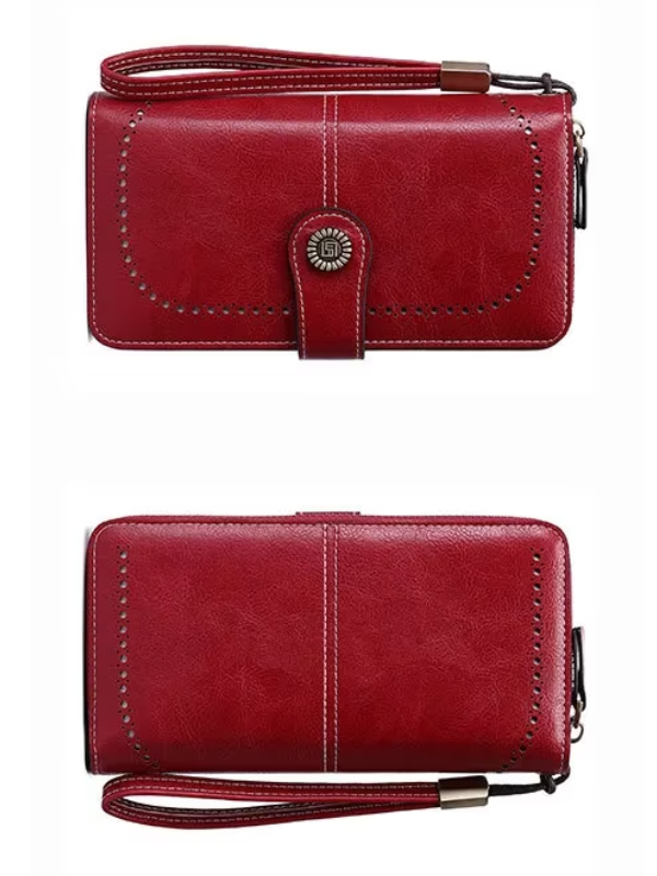 Stylish Leather Wallet with Wristband