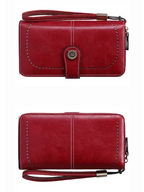 Stylish Leather Wallet with Wristband