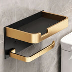 Modern Wall-Mount Toilet Paper Holder – Metal Finish
