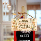 Rectangular Decorative Wooden Hanger – Door and Window Ornament