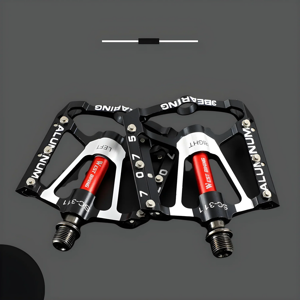 Robust Lightweight Aluminum Bicycle Pedals With Non-Slip Grip