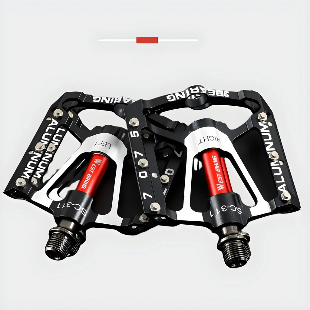 Robust Lightweight Aluminum Bicycle Pedals With Non-Slip Grip