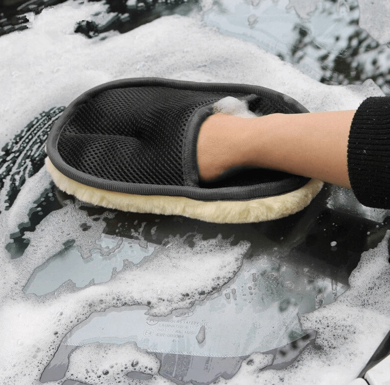 Soft Wool Car Microfiber Cleaning Gloves