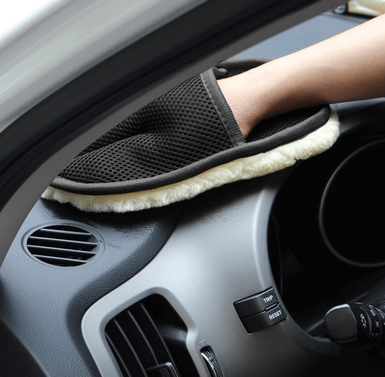 Soft Wool Car Microfiber Cleaning Gloves