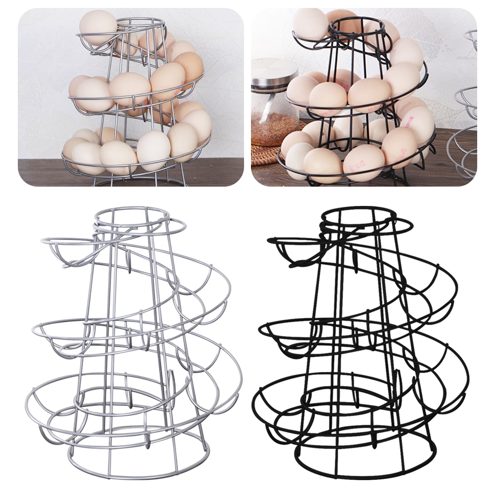 Creative Spiral Egg Dispenser Storage Rack