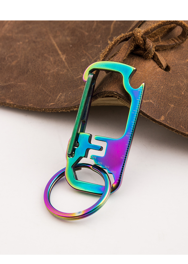 Stainless Steel EDC Multi-Tool Keychain with Bottle Opener