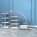 Space Saving Foldable Stackable Shoe Storage Rack