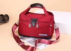 Water-Resistant Nylon Crossbody Bag with Zipper Closure