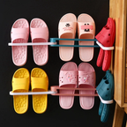 3in1 Space Saver Wall Hanging Slipper Hanger