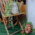 Resin Human Face Hanging Planter - FaceVibe