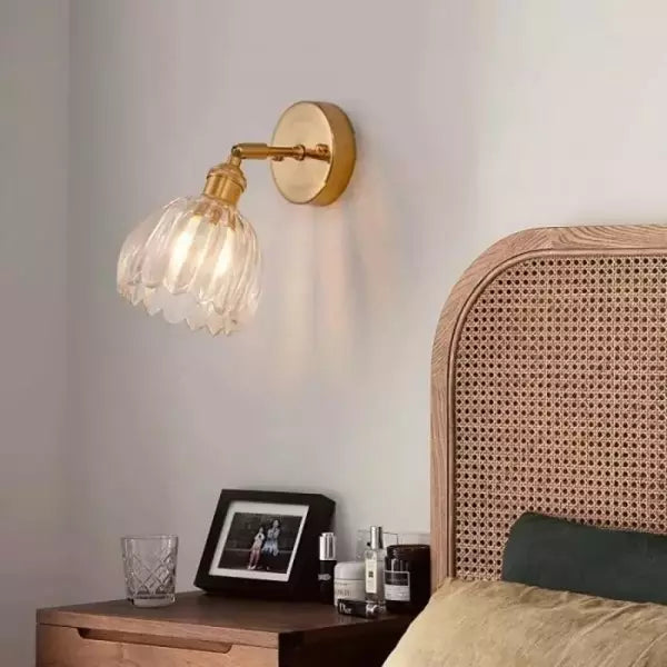 Flower Bud Tulip Glass Wall Light